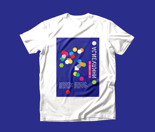 Inclusion confetti - white Маица Инклузивни конфети - Бела